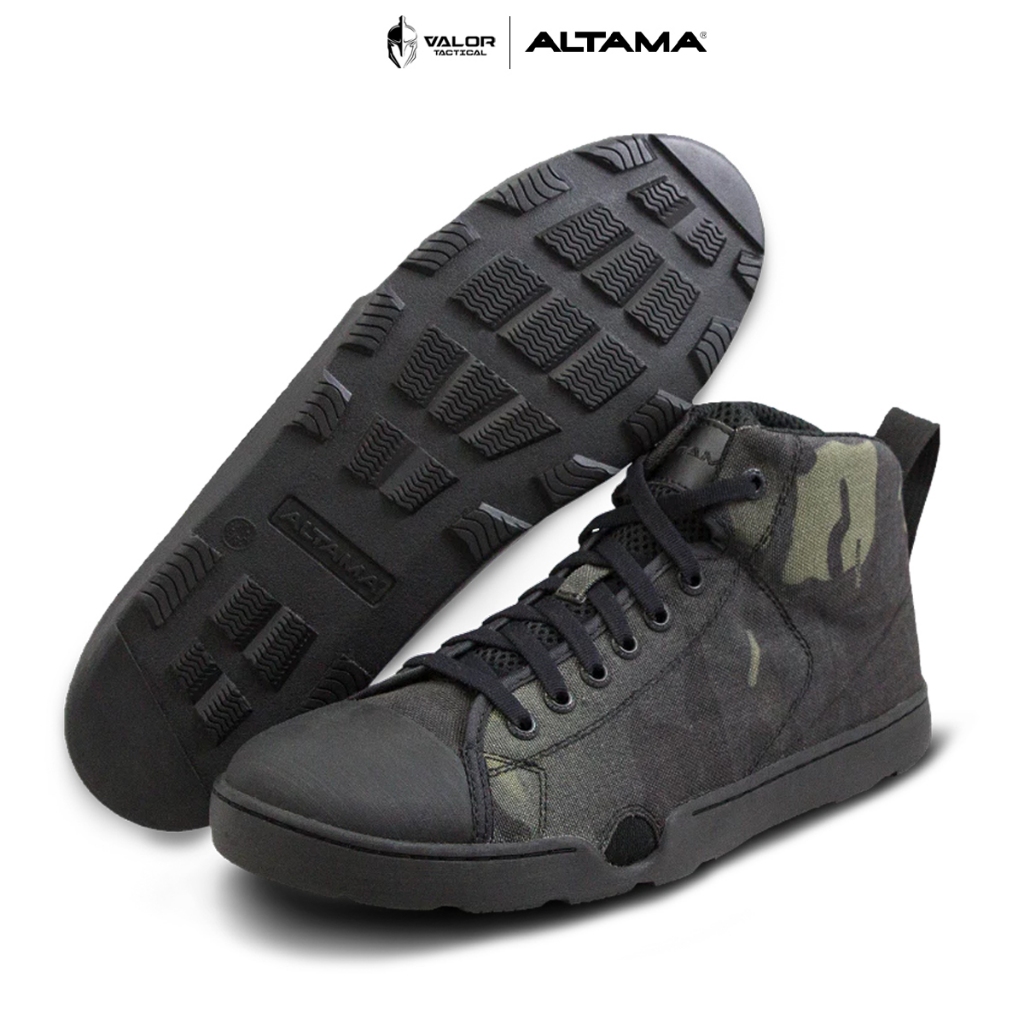 Altama - Maritime Mid Wide [Multicam Black] รองเท้ายุทธวิธี มีรูระบายน้ำ และที่ล็อกตีนกบ รองเท้าผ้าใบ ผู้ชาย เบา