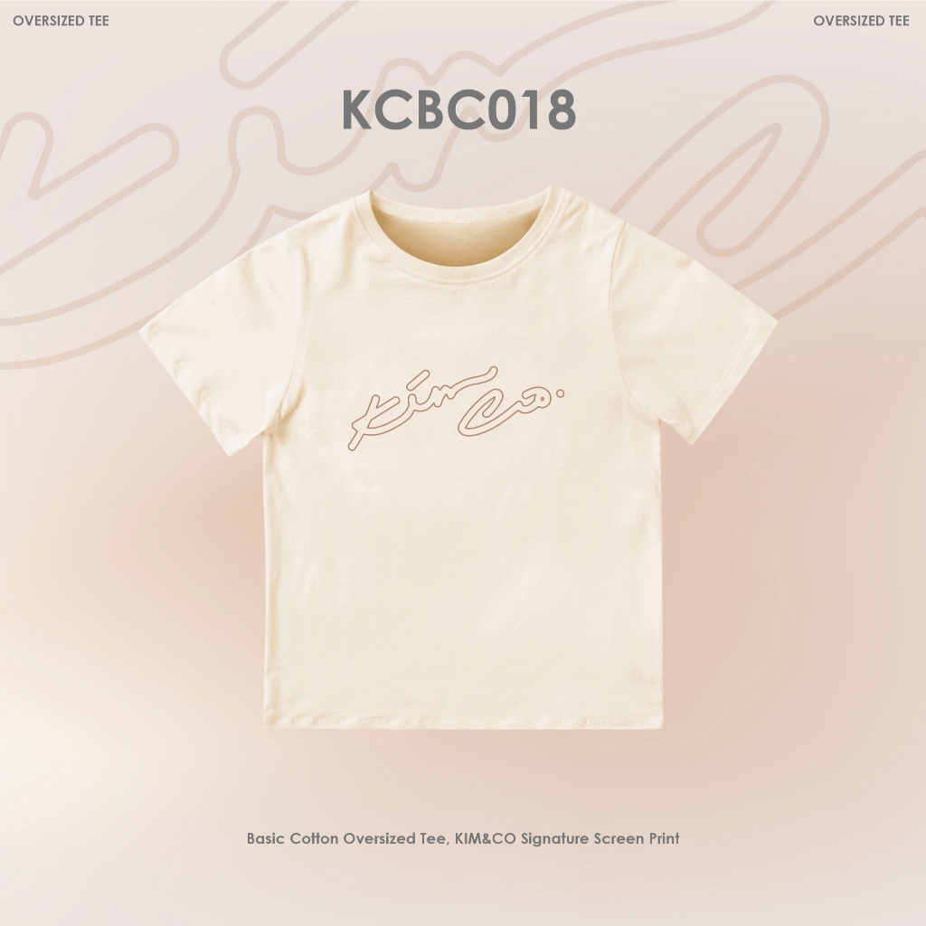 KIM&CO Signature Embroidery , Basic Cotton Women’s TEE (KCBC018) เสื้อยืด ลายโลโก้