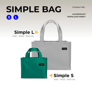 กระเป๋าถือ กระเป๋าผ้าใบกันน้ำ 2 ขนาด พกพาสะดวก SIMPLE BAG KIDNAP ME.