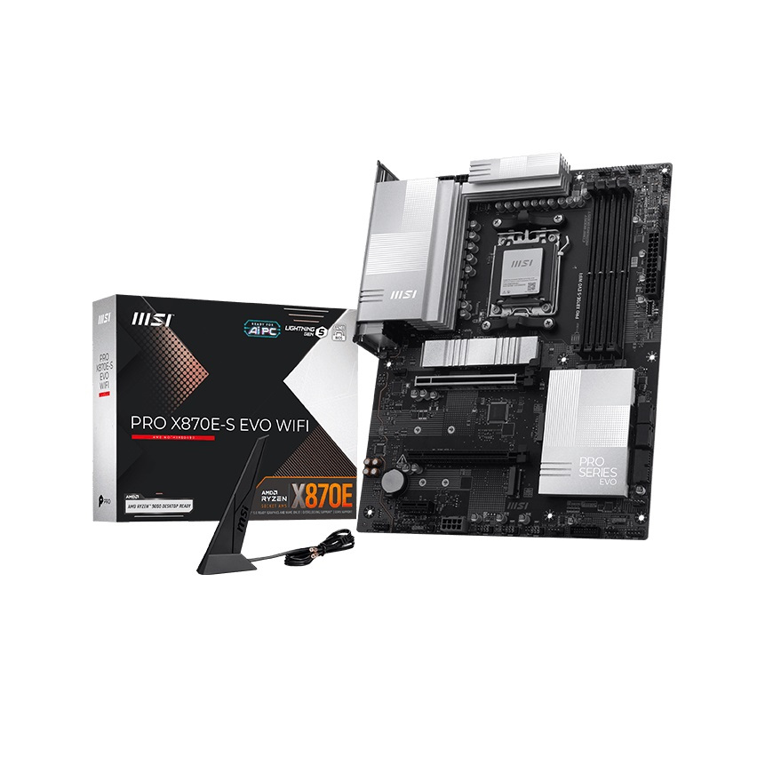 MSI PRO X870E-S EVO WIFI AMD AM5 Motherboard เมนบอร์ด