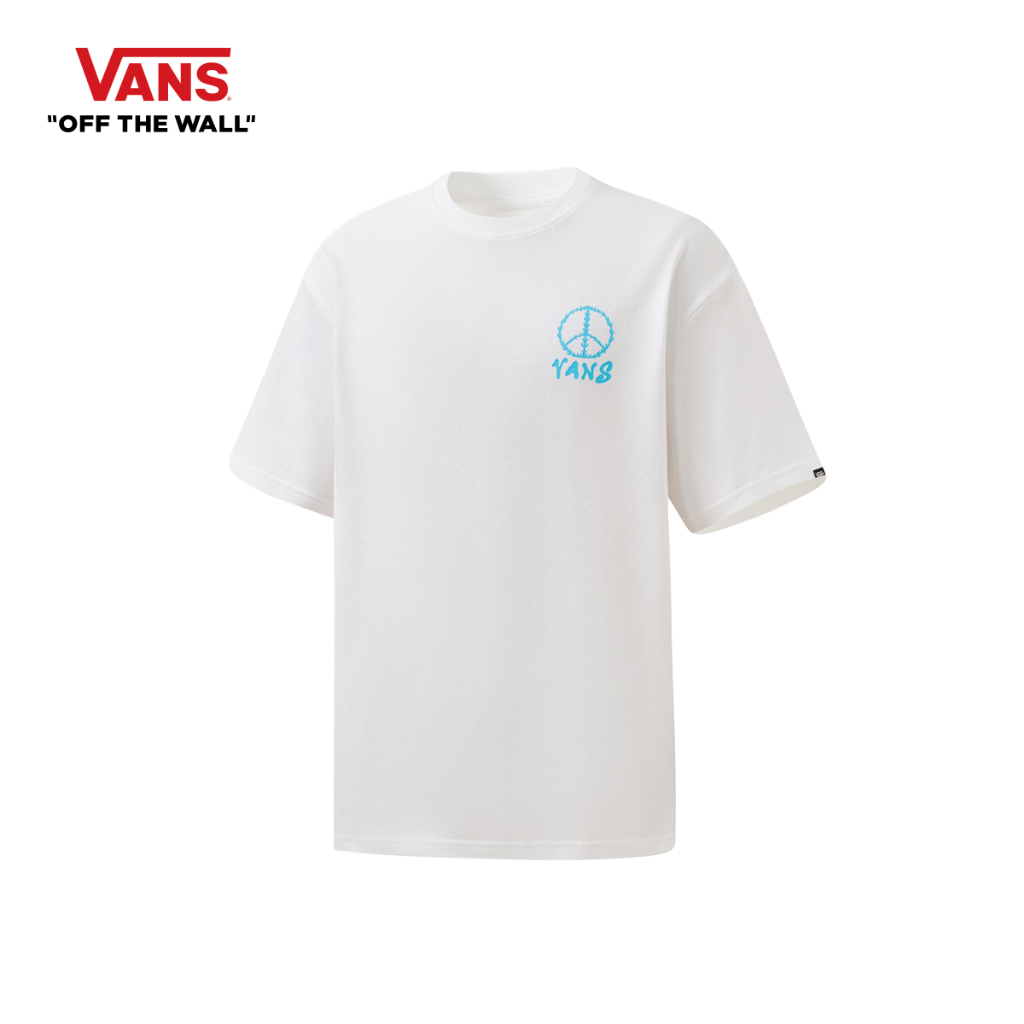VANS PEACE SS TEE - BLANC DE BLANC เสื้อยืด VANS สุดเท่ สไตล์สตรีทอาร์ต