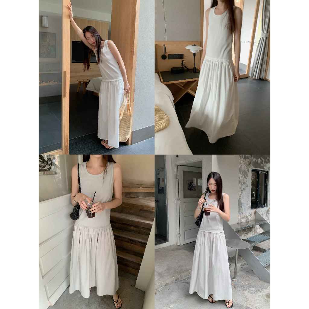 INBYIN - ชุดเดรสตัวยาวแขนกุดคอกลม IBY TANK LONG DRESS - I3689