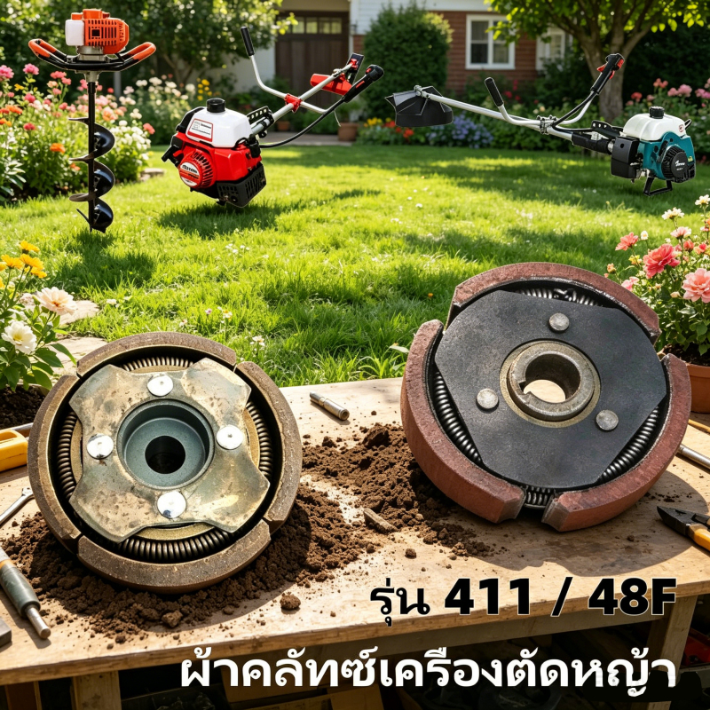 ผ้าคลัทซ์เครื่องตัดหญ้า เครื่องเจาะดิน รุ่น 411 / 48F อย่างดี อย่างดี ผ้าคลัทซ์สำหรับเครื่อง