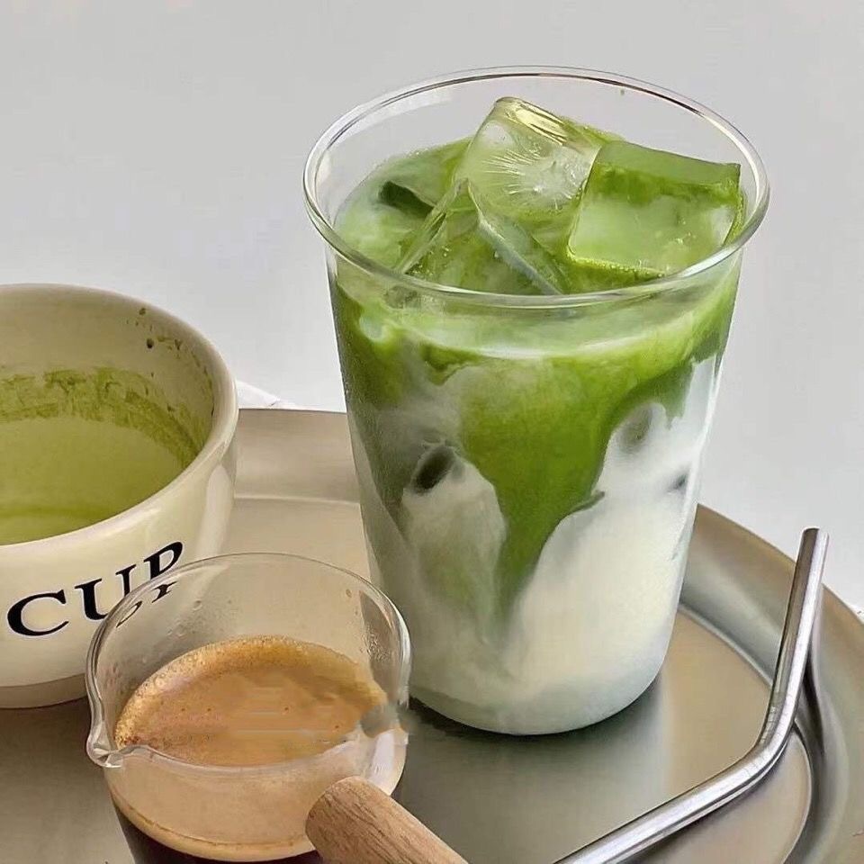 พร้อมส่ง Simple Cup แก้วกาแฟแก้วใสดีไซน์มินิมอล เรียบง่ายสไตล์คาเฟ่ เหมาะสำหรับลาเต้เย็นและเครื่องดื่มทุกวัน