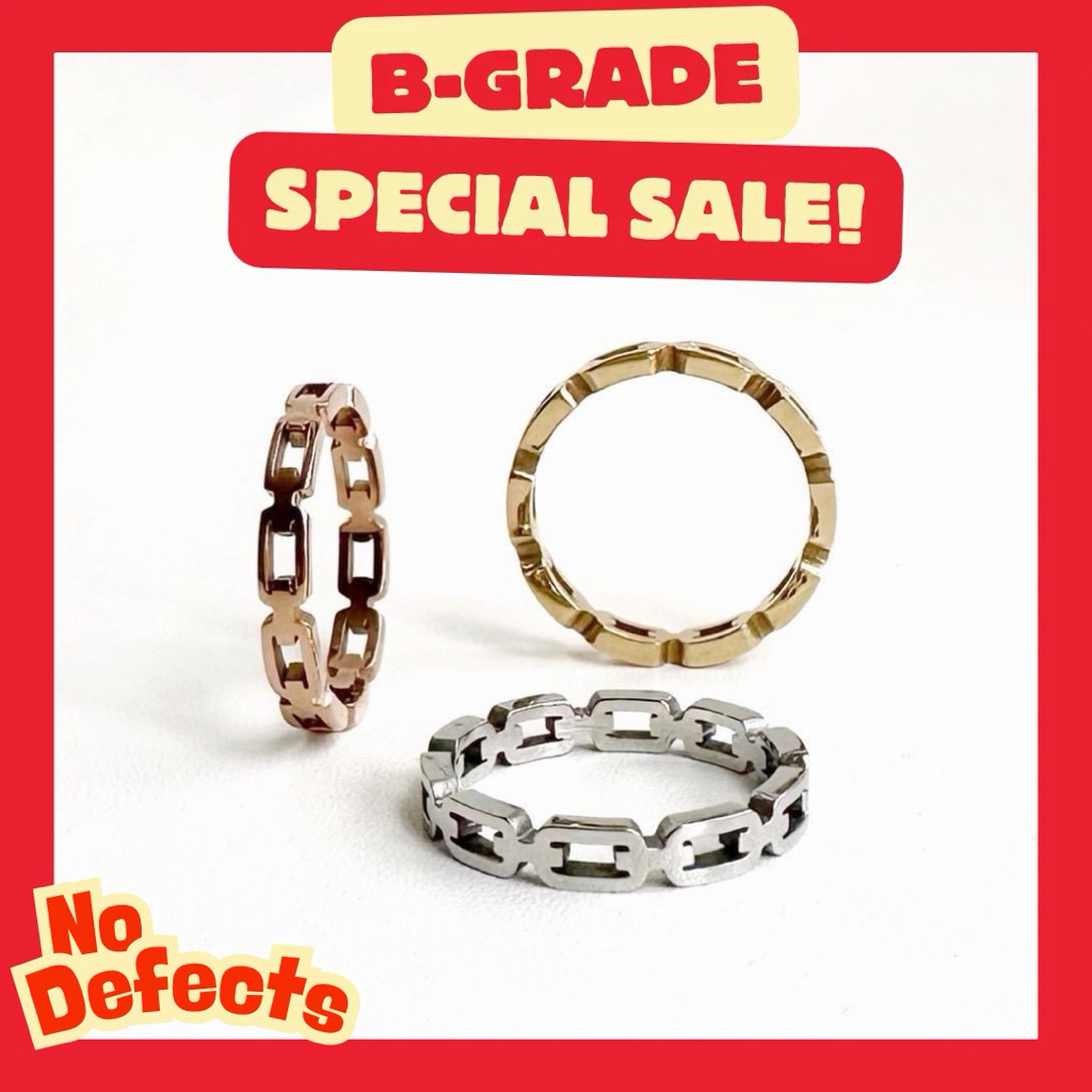 {B-Grade} Brooke chain 14k ring. (แหวนตัวเรือนสแตนเลส)