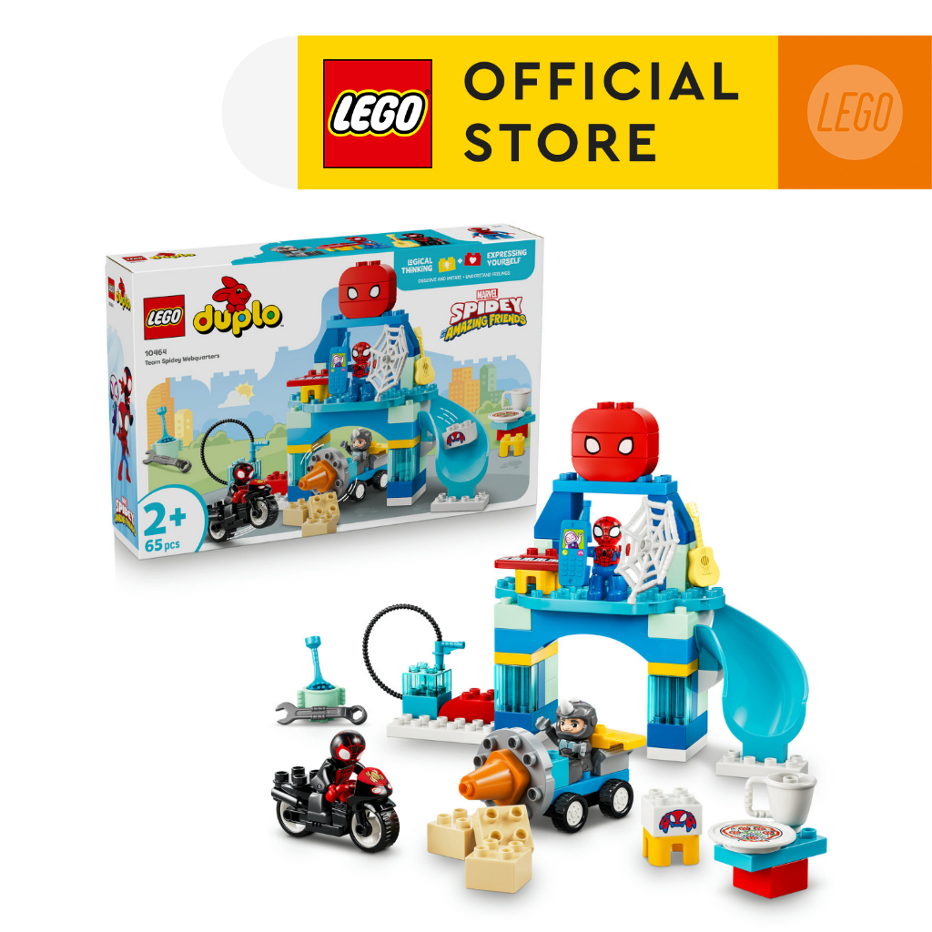 LEGO DUPLO Disney TM 10464 Team Spidey Webquarters (65 Pieces), Building Blocks, Kids Toy