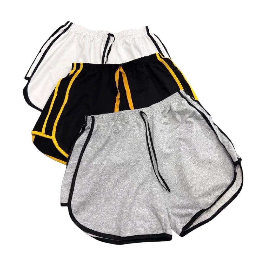 กางเกง3แถบขาสั้นขาเว้าบิ๊กไซส์XL-XXL (ผ้าคอตตอน) สาวอวบ บิ๊กไซส์ ทรงสปอร์ต ผ้าดี ใส่สบาย มีหลายสีให้เลือก