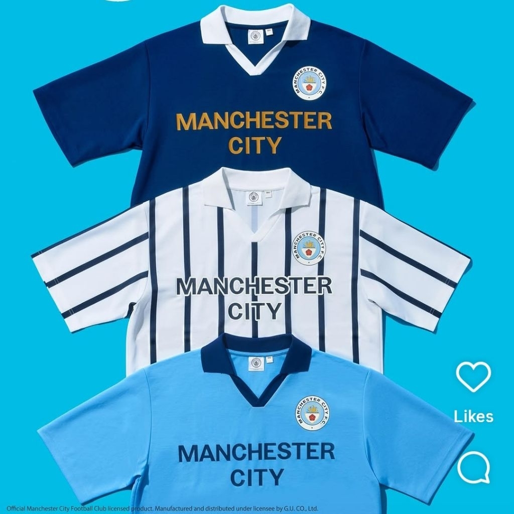 ส่งทันที เสื้อทีม MANCHESTER CITY X GU ลิขสิทธื์แท้จากญี่ปุ่น เสื้อทีมฮิต แมนเชสเตอร์ซิตี้ ได้ของเลย ไม่ต้องรอพรีออเดอร์