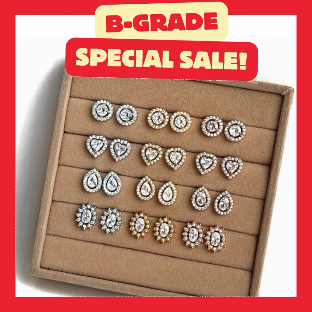 {B-Grade} Viva 14k earrings. (ต่างหูตัวเรือนสแตนเลส)