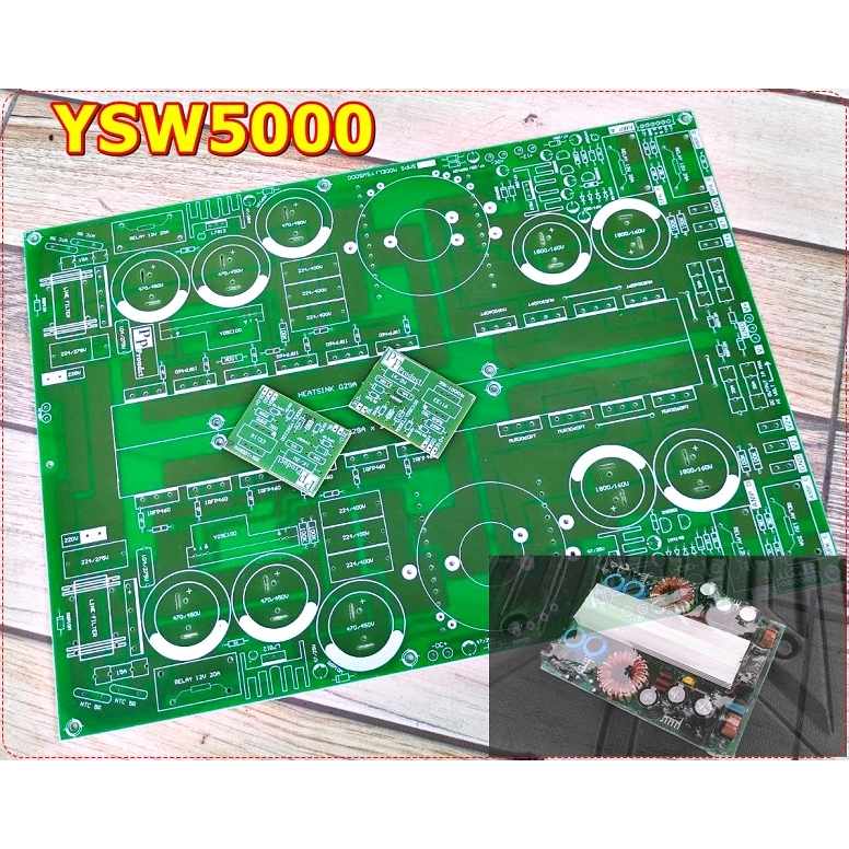 PCBสวิชชิ่ง  SMPS รุ่นYSW5000-YSW3200W-YSW2500W PCB FR-4อีพ๊อกซี่แข็งแรงสวยงาม สำหรับเครื่องขยายเสียง โมดูลขยายเสียง