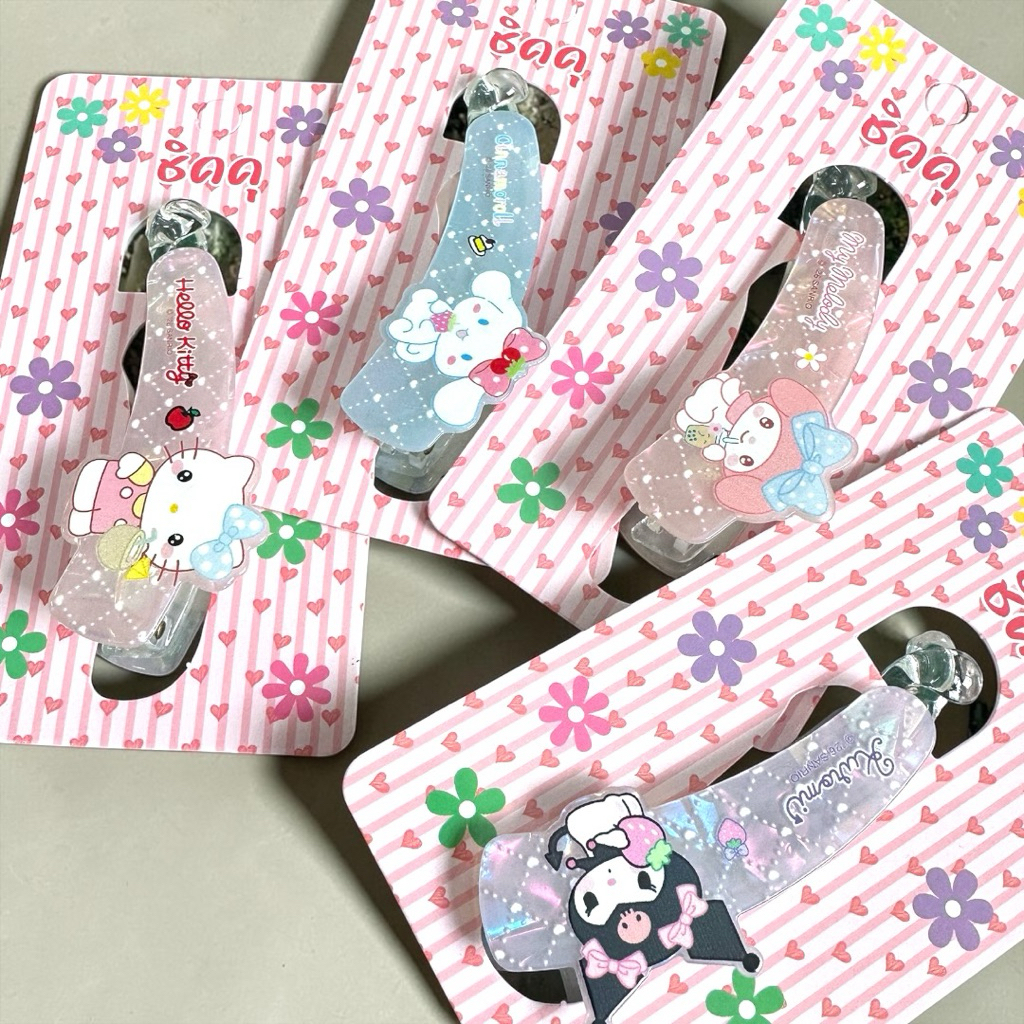 กิ๊บกล้วย Hello น้องคิต กิ๊บติดผมหางม้า กิ๊บทรงกล้วย Banana Clip  หนีบผมแน่น ลายการ์ตูนน่ารัก สไตล์เกาหลี