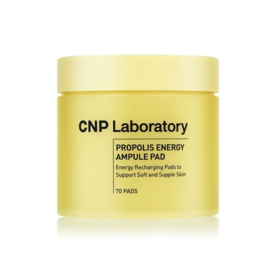 [โทนเนอร์แพดรังผึ้ง] CNP Laboratory PROPOLIS ENERGY AMPULE PAD โพรโพลิซ แผ่นผลัดเซลล์ผิวและบำรุง 70 แผ่น