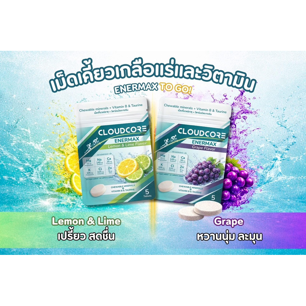 CLOUDCORE ENERMAX TO GO! เม็ด เกลือแร่แบบเม็ด
