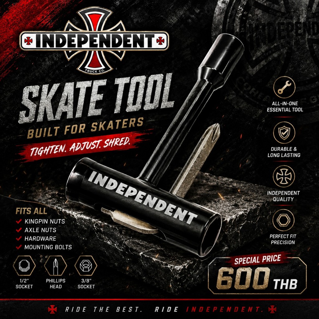 Independent Skate Tool Black | อุปกรณ์ขันสเก็ตบอร์ด แบบพกพา สินค้านำเข้า ของแท้ 100% [สินค้าพร้อมส่ง]