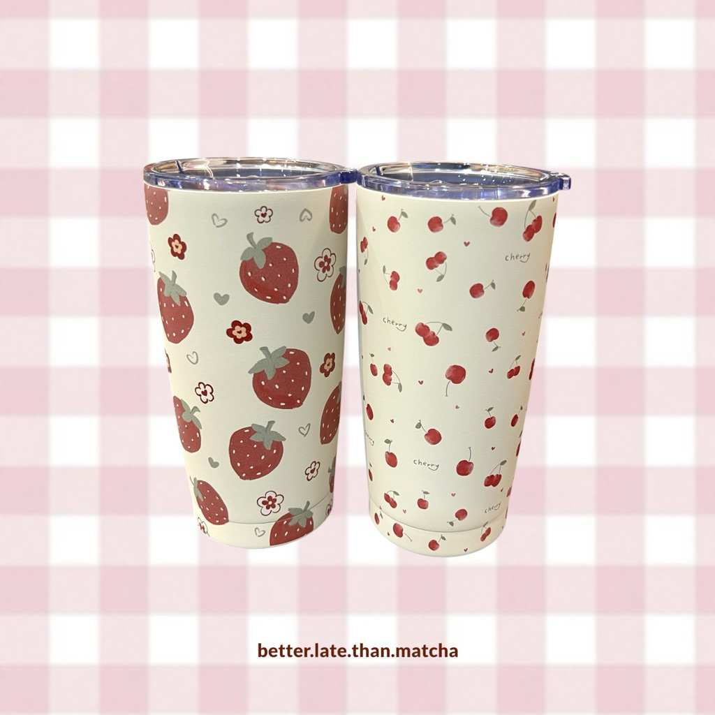 🍒แก้วเก็บความเย็น 600 ml.🍓 (พร้อมส่งจากไทย)