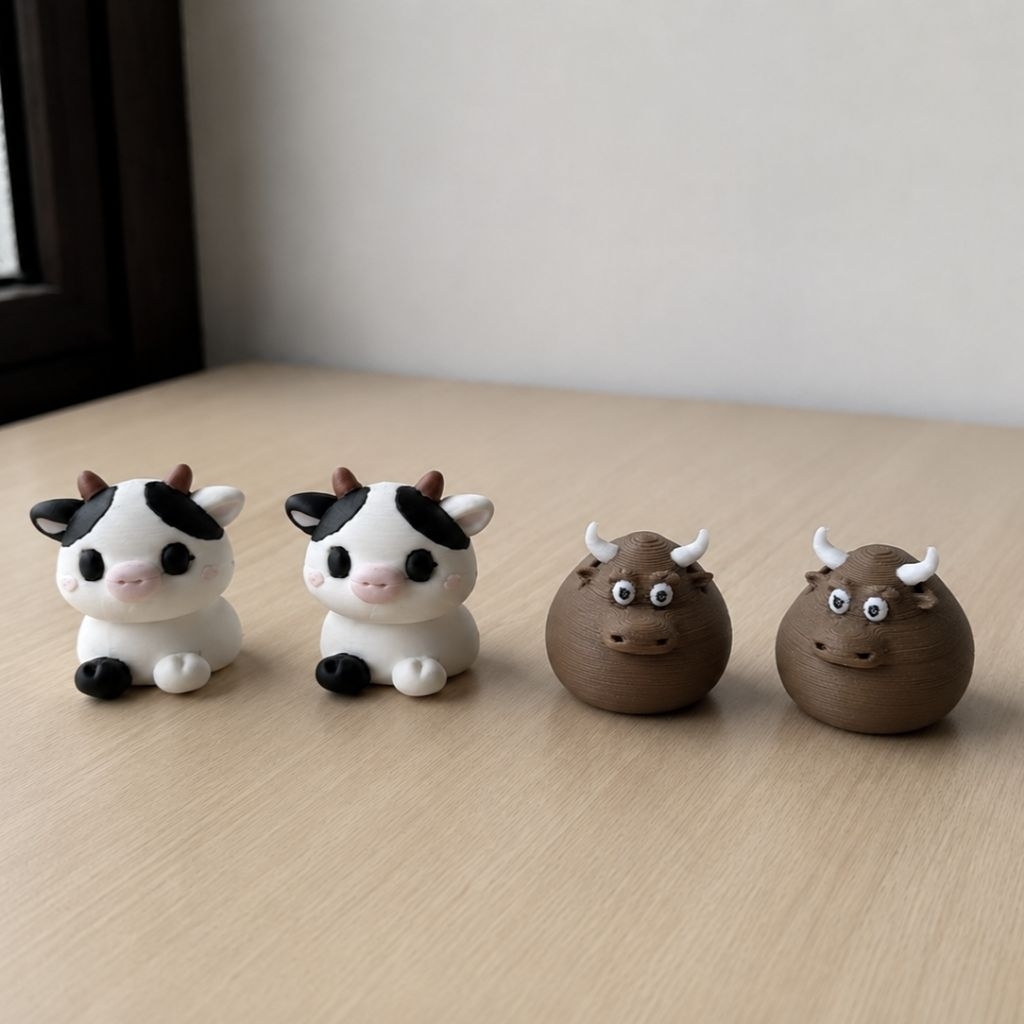 ​🐮 ตัวอัพเกรดวัว โทเคนบอร์ดเกม Cow Upgrade Token มี 2 แบบ งาน 3D Print วัสดุ PETG สำหรับบอร์ดเกม
