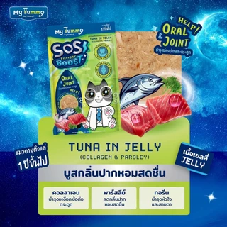 💙 ( 12 ซอง ) My Tummy อาหารเปียกเนื้อปลาทูน่าเน้นๆ BOOST สารอาหาร และ วิตามินให้น้องแมว ( 12 ซอง )💙