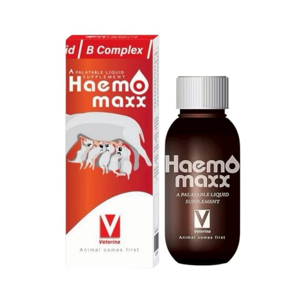 Haemomaxx 100ml วิตามิน เหมาะกับลูกสุนัข ลูกแมว แม่สุนัขหลังคลอดลูกหรือให้นมลูก