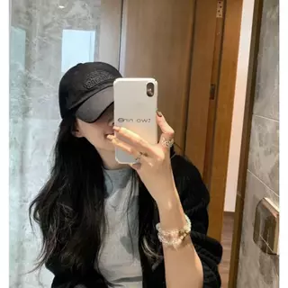 หมวก Emis สำหรับผู้ชายและผู้หญิง ปีกใหญ่ สวมใบหน้าได้ หมวกเบสบอลอเนกประสงค์ ปักกลวง