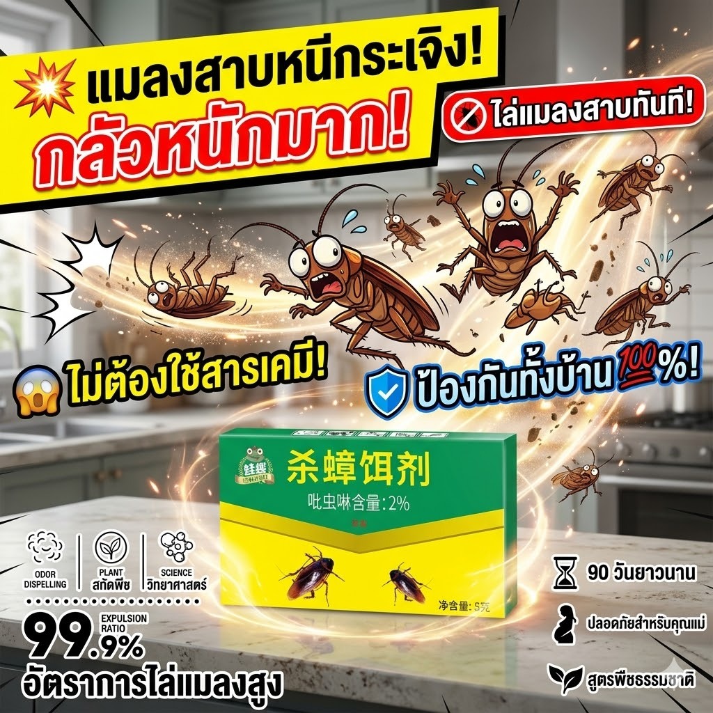 🚨กำจัดแมลงสาบในบ้าน🚨ยาฆ่าแมลงสาบ กำจัดแมลงสาบ ไล่แมลงสาบ เห็นผลไว ใช้งานง่าย ปลอดภัยในบ้าน ครัว ห้องน้ำ
