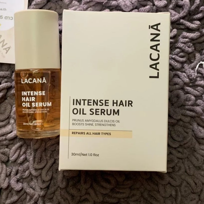 【สินค้าพร้อมส่ง】LACANA HAIR OIL ออยล์ เซรั่มบำรุงผม สูตรเข้มข้น ( ขนาด 30ml ) บำรุงผม ผลิตภัณฑ์บำรุง