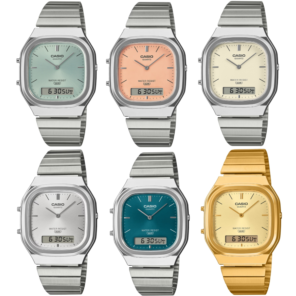 New Casio Vintage AQ-240 ขนาดตัวเรือน 35.8 มม ประกันศูนย์ไทย 1  ปี