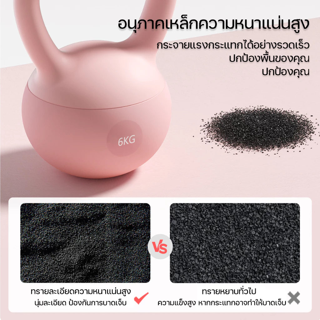 Soft Kettlebell เคตเทิลเบลล์นุ่ม 4-10KG ไม่บาดพื้น หลายขนาด thumbnail 4