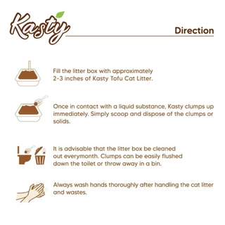 Kasty ทรายแมว 20 ลิตร เต้าหู้ ธรรมชาติ 100% ปราศจากฝุ่น - Tofu Cat Litter Kasty 20l