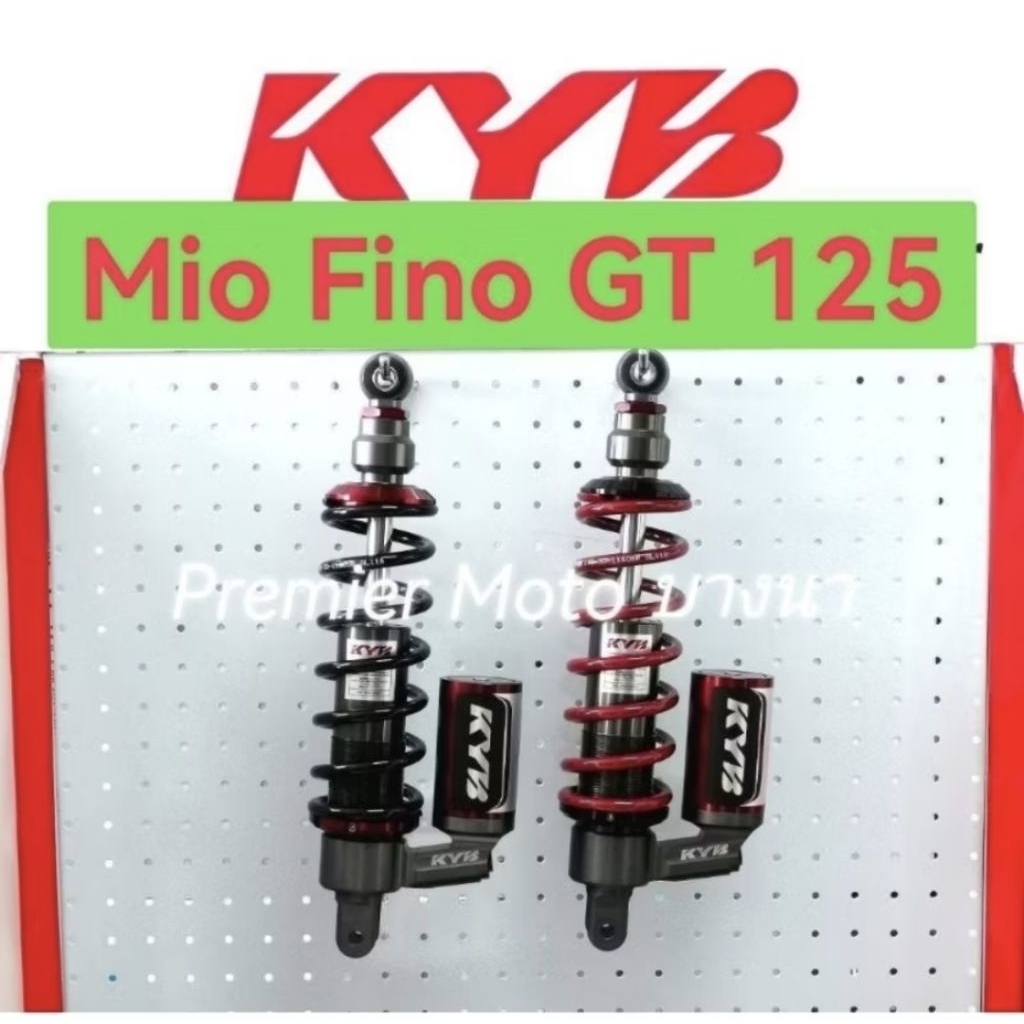 KYB Mio GT125​ Alpha 300mm Black สปริงดำ เทียบใส่ Fino Grand Filano โฉมปี 2022 ลงไปได้ ของแท้ Official Distributor