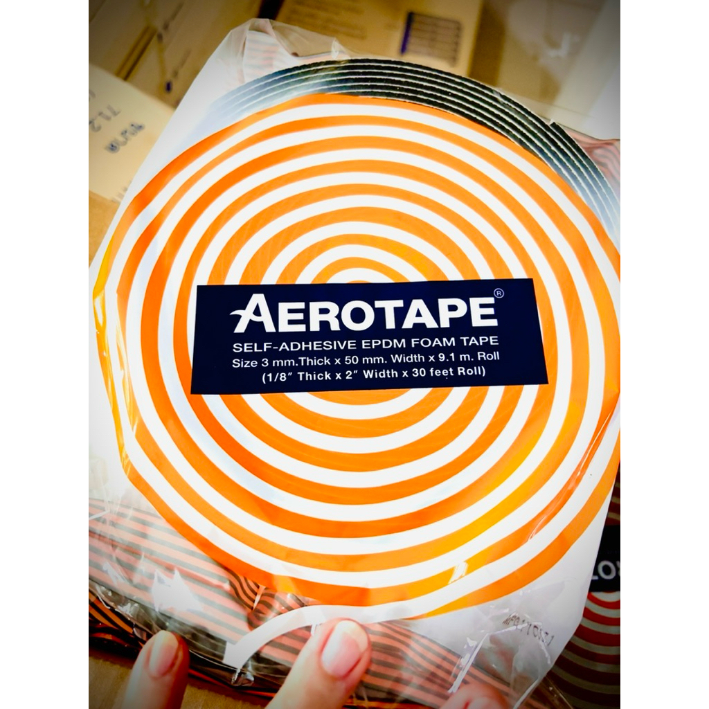 AEROTAPE (แอร์โรว์เทป) เทปฉนวนแบบมีกาวในตัว ความยาว 9.1เมตร หน้ากว้าง 2นิ้ว