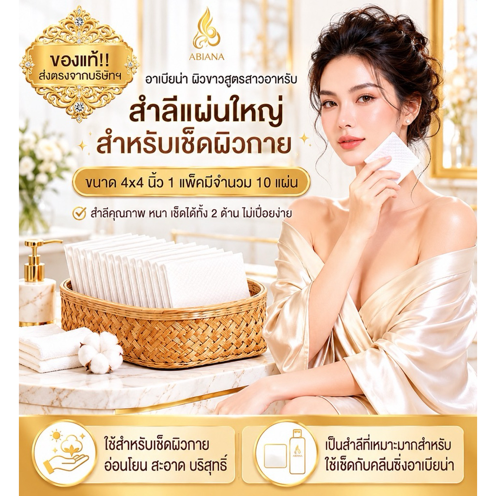 สำลีสำหรับเช็ดผิวกายขนาด4×4