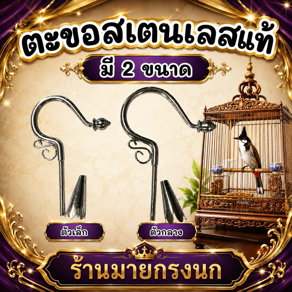 ขายดี!!🪝ตะขอสเเตนเลสเเท้ 100% ไม่ขึ้นสนิม🪝