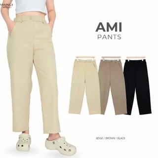 NEW AMI - Classic Tapered Pants กางเกงขายาวทรงตรง สอบเข้าบริเวณปลายขาเล็กน้อย ดีไซน์คลาสสิคทันสมัย