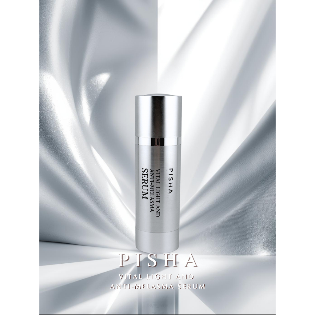 PISHA เซรั่มทาฝ้าหน้าใส กล่องเงิน ไวทอลไลท์แอนตี้เมลาสมา พิชา Vital Light And Anti-Malasma Serum