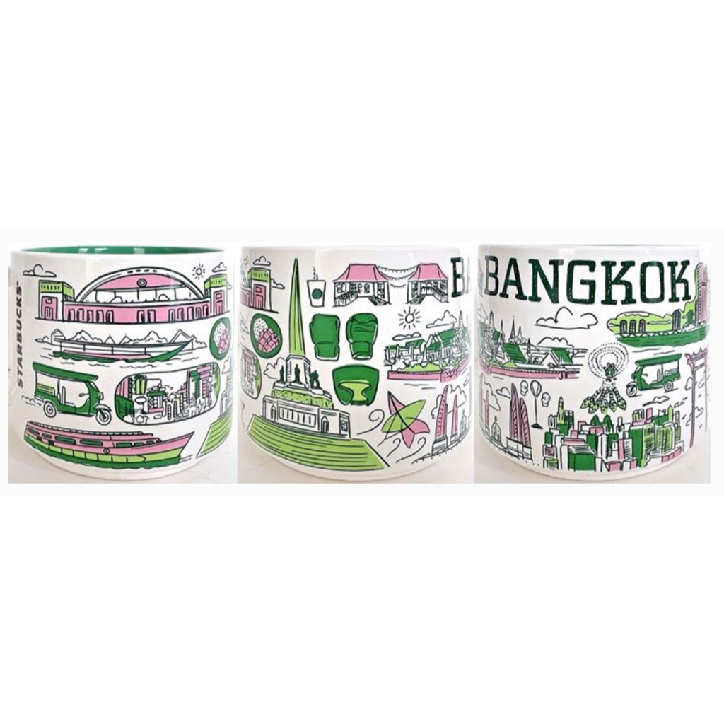 Starbucks Mug Coffee Ceramic DEMI แก้วกาแฟเซรามิค Been There series Discovery Bangkok Phuket