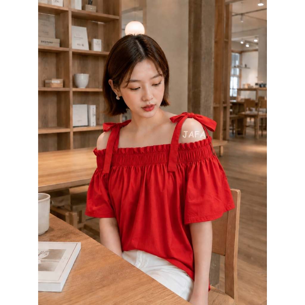 JA017 เสื้อปาดไหล่สายใหญ่ อกถึง 48 สาวอวบ สาวอ้วน ไซส์ใหญ่