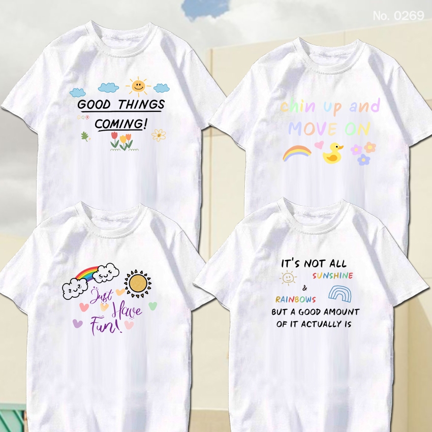 เสื้อยืด สกรีน ลายน่ารัก ๆ เสื้อผ้าหนา นุ่ม ใส่สบาย ได้ทั้งผู้ชาย และผู้หญิง No.0269