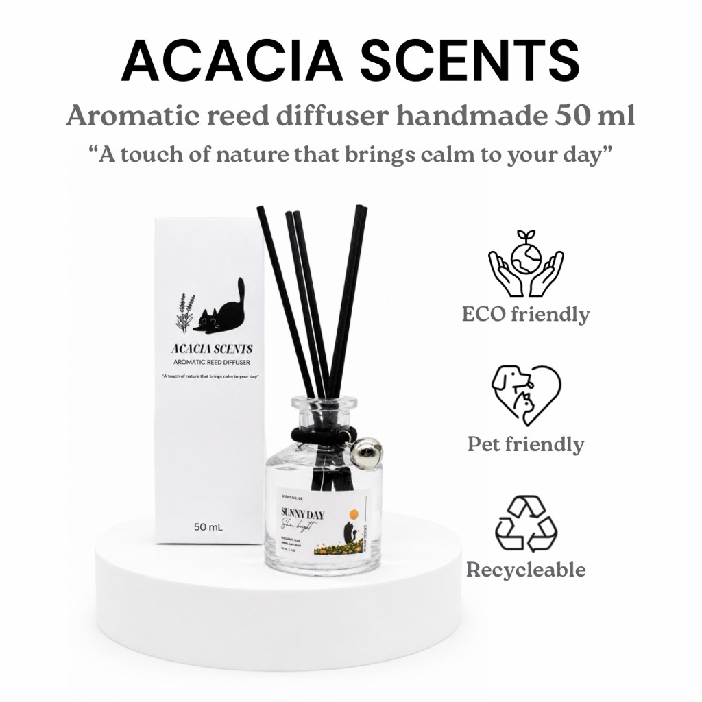 Acacia Scents ก้านไม้หอม ออแกนิค โอบกอดวันของคุณด้วยกลิ่นอายจากธรรมชาติ