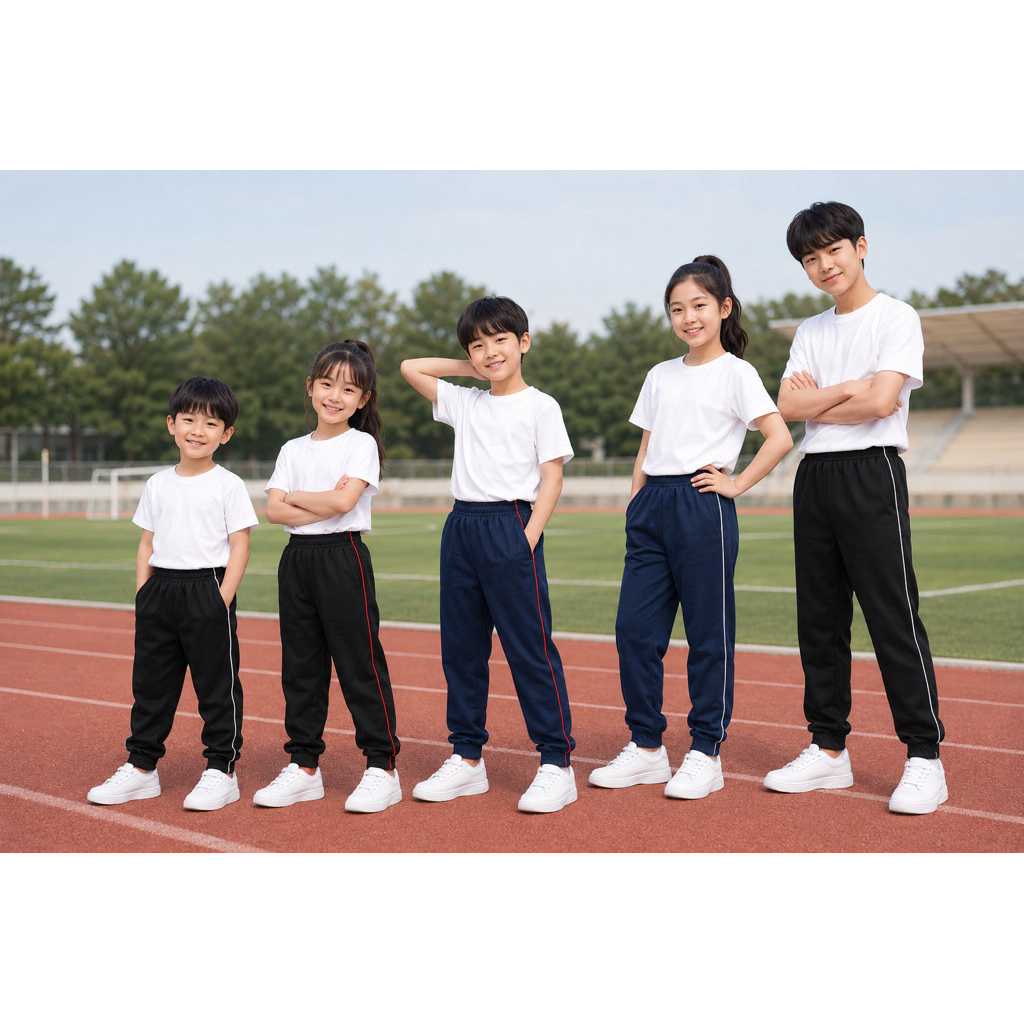 (ขารัดขิบข้าง)#กางเกงวอร์มขายาวกีฬามีขิบข้าง(เด็กเล็ก เด็กโต)#โรงงานขายเอง#เกงขายาวพละขาจั้มขิบขาวแดงใส่กันหนาว#