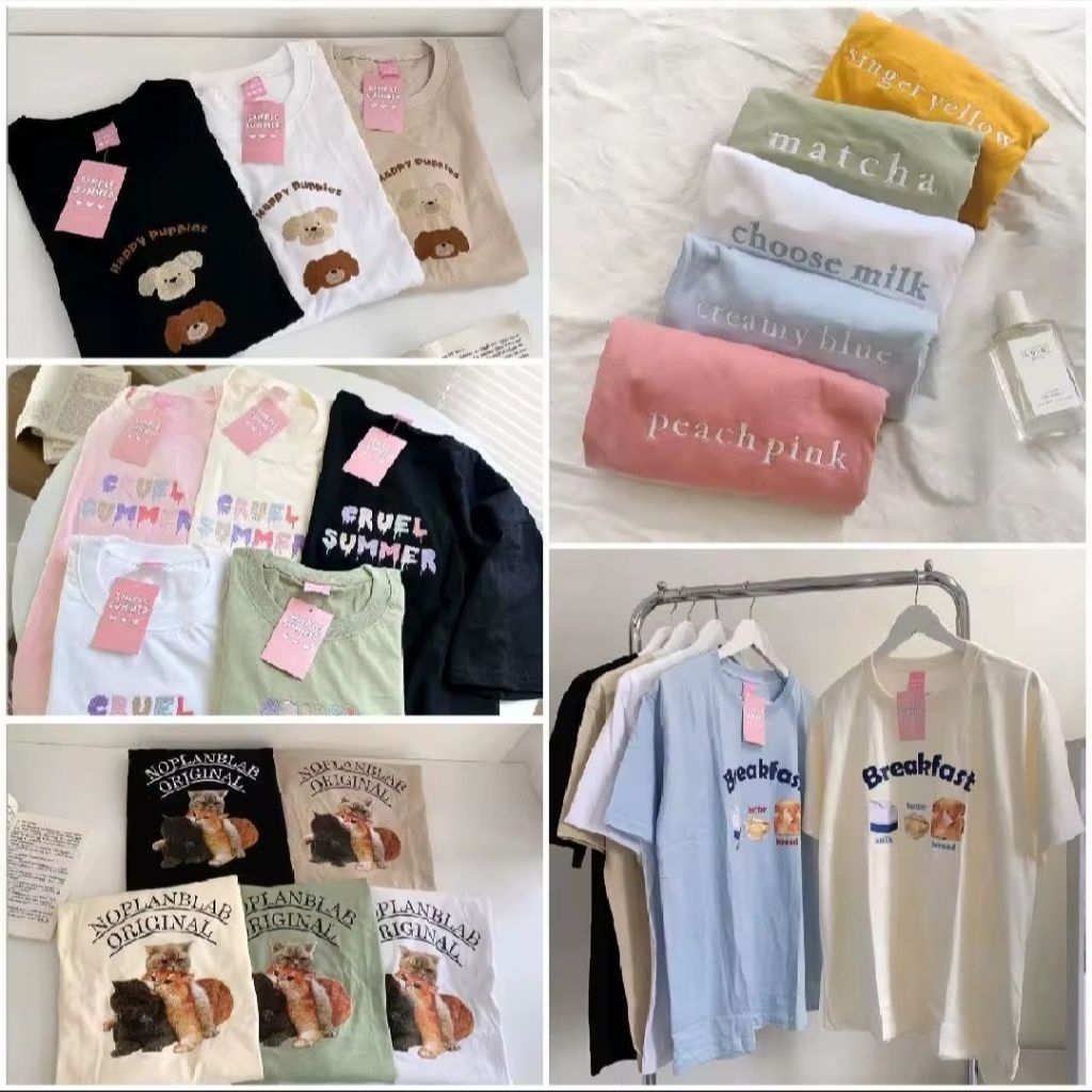 ลดล้างสต๊อค เสื้อยืดโอเวอร์ไซส์ รวมลาย สไตล์มินิมอล