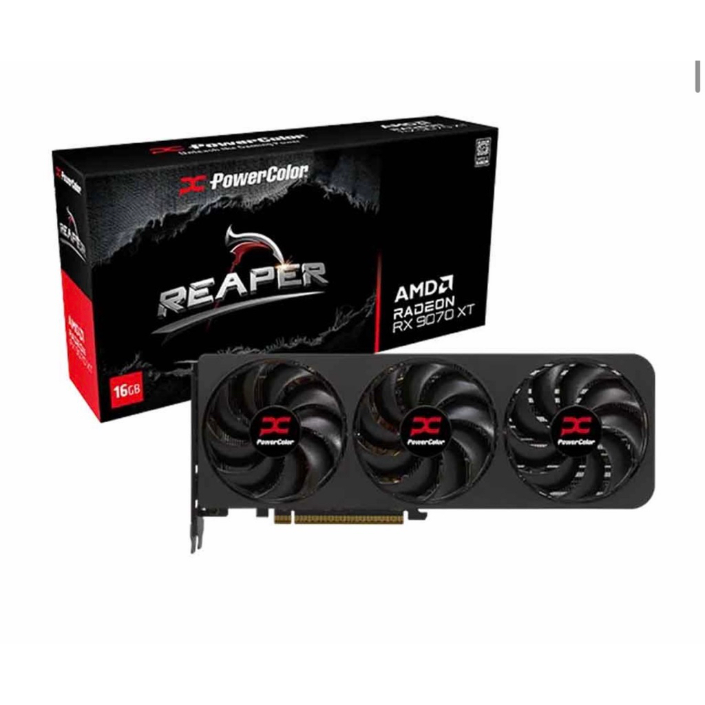 ใหม่ ประกัน 3 ปี VGA (การ์ดแสดงผล) POWERCOLOR REAPER AMD RADEON RX 9070 XT 16GB GDDR6 (RX9070XT