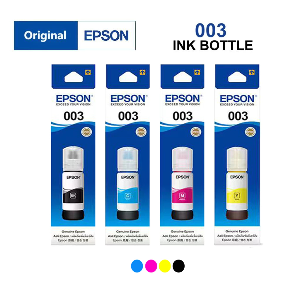 Epson 003 (T003) 65ml Ink, Compatible with L1110/L3100/L3101/L3110/L3150/L5190/L3210