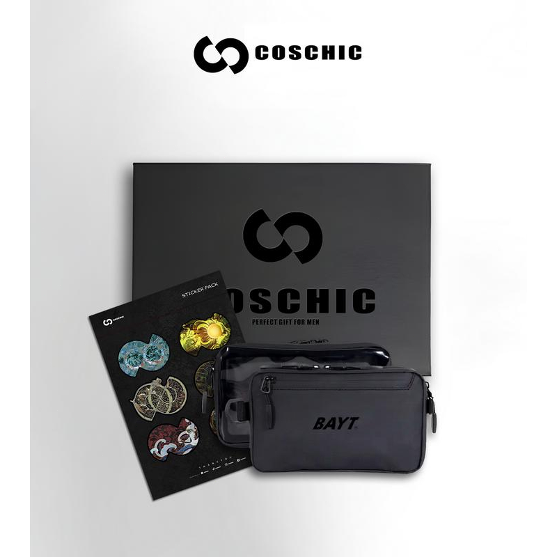 Coschic กระเป๋าสะพายข้างผู้ชาย กระเป๋าเป้สะพายไหล่กันน้ำขนาดกะทัดรัด ของขวัญสไตล์ทันสมัยสำหรับเขา