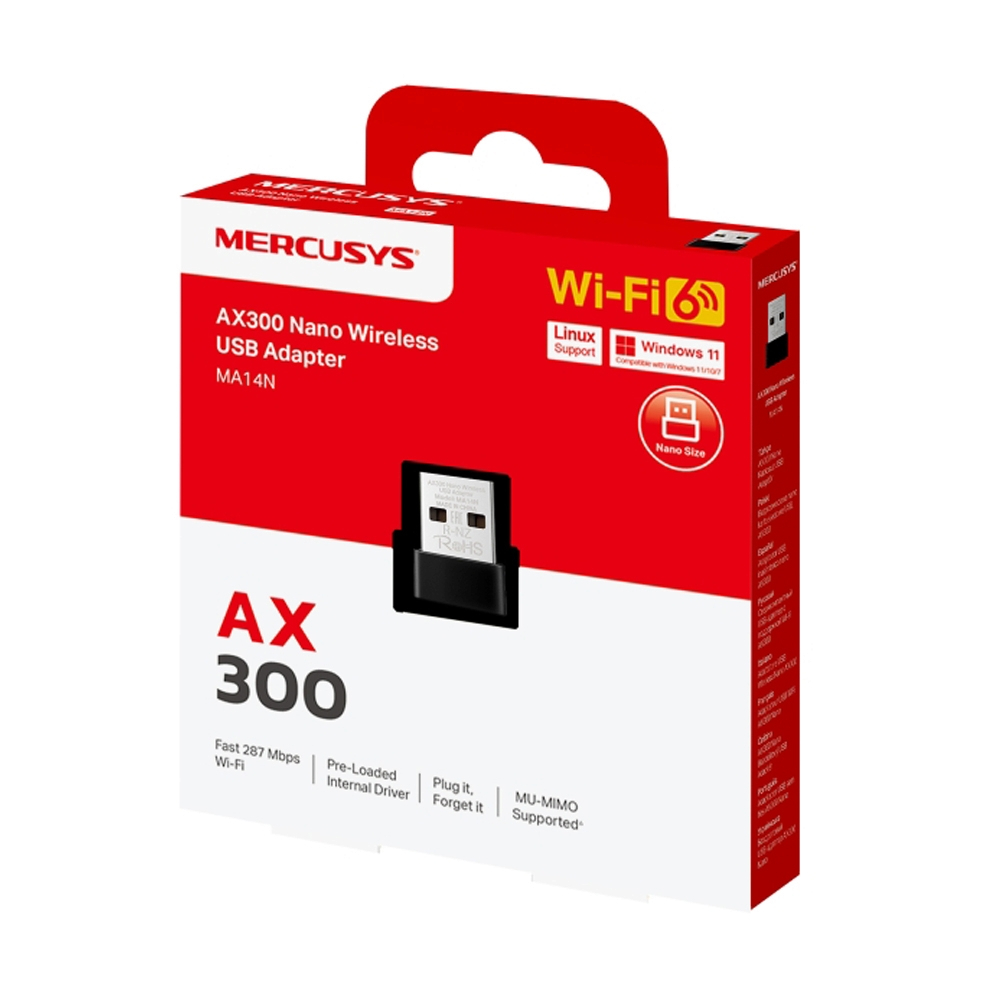 [COMZING] Mercusys MA14N AX300 Nano Wireless USB Adapter อะแดปเตอร์รับสัญญาณ Wi-Fi