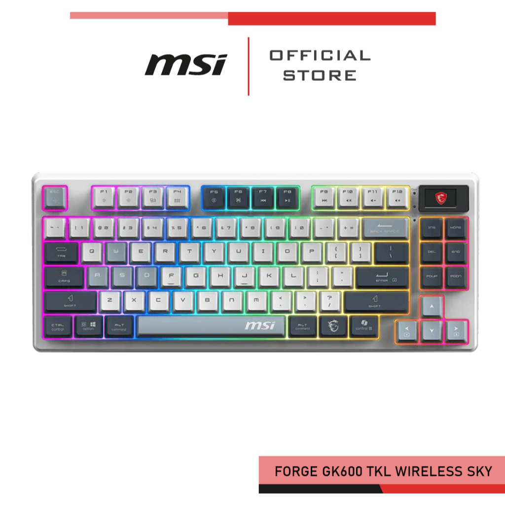 [Pre-Order] MSI FORGE GK600 TKL WIRELESS SKY คีย์บอ์ด Keyboard