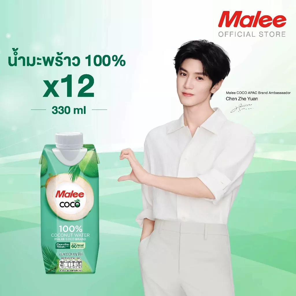 [ยกลัง! 12 กล่อง] Malee น้ำมะพร้าว 100% ตรา มาลีโคโค่ ขนาด 330 มล.