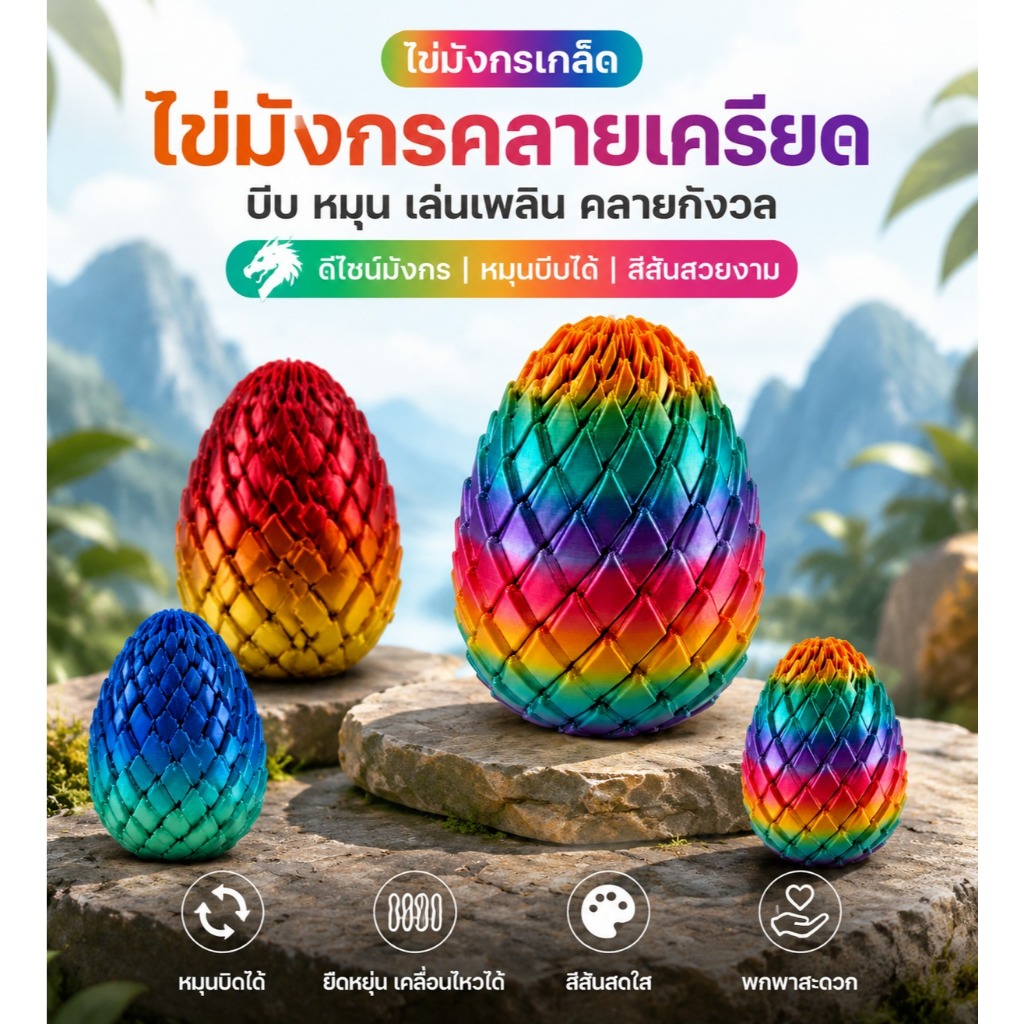 ไข่อีสเตอร์ ไข่อีสเตอร์พลาสติกพิมพ์ 3 มิติแบบถอดประกอบได้ ของขวัญอีสเตอร์สุดเซอร์ไพรส์ที่ไม่เหมือนใครและตลกขบขันที่จะทำใ