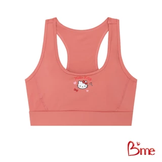 B'me เสื้อชั้นในไร้โครง level 2 ฟองกลาง รุ่น MER014 Sport Bra (Hello Kitty)สีส้มอมชมพู ดำ เทา(เข้าคู่รุ่น MER310,MER311)