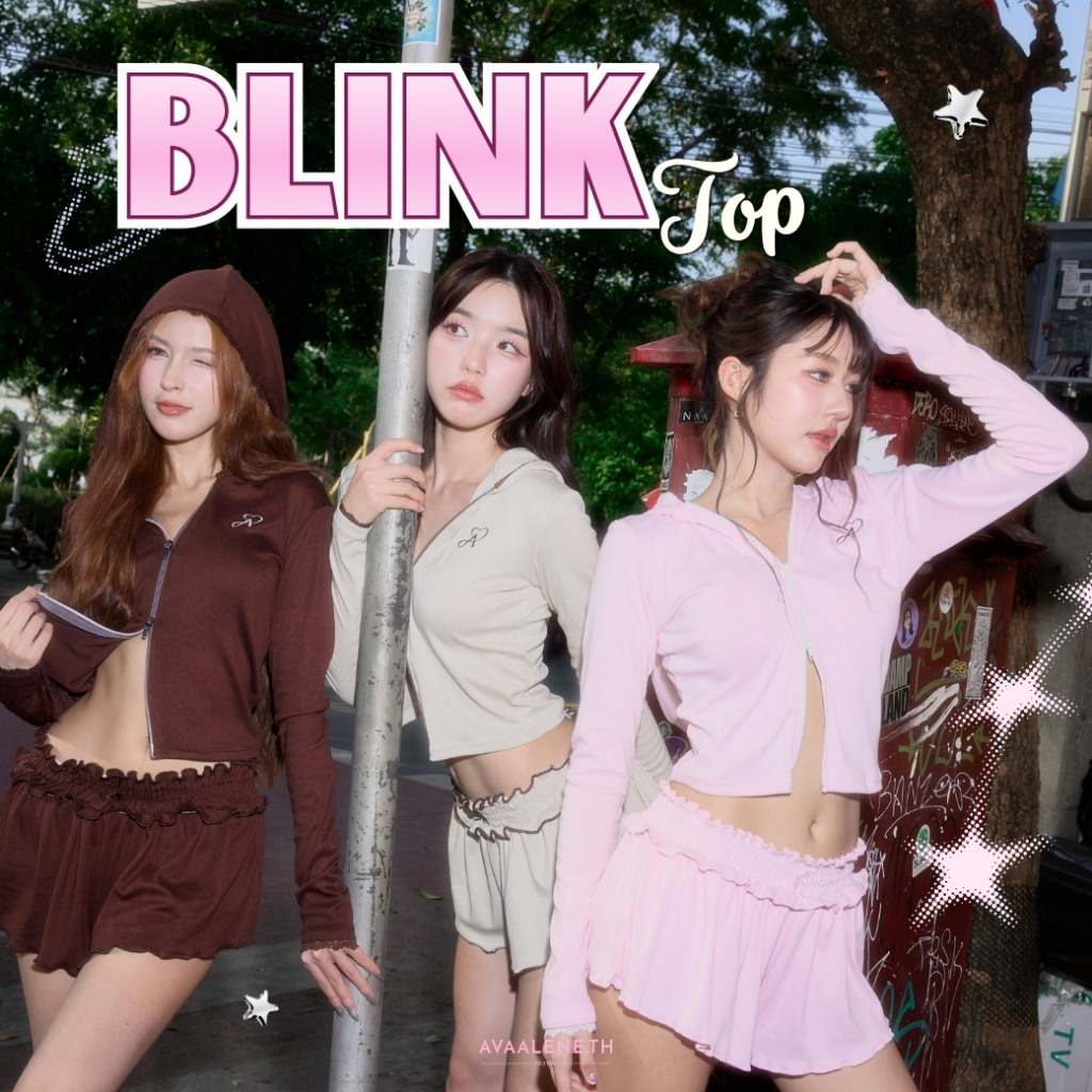 พร้อมส่ง ส่งด่วน☀️ AVAALENE.TH - SUNNY DAY - BLINK TOP (เฉพาะเสื้อ)