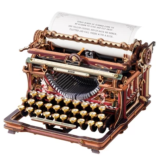 ROKR 3D Wooden Puzzle - LK703C Mechanical Typewriter (Magic Version) | ของแต่งบ้าน ของเล่นศิลปะ DIY
